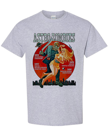 Astro Zombies T-shirt 60's Cult Classic Horror Retro Movie Cotton Graphic Tee