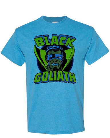Black Goliath Marvel Graphic T-Shirt - Retro Heroic Tee for True Comic Enthusiasts