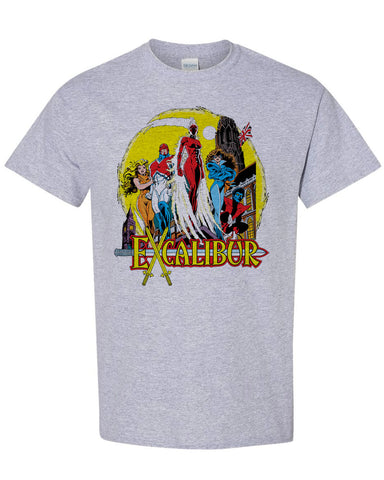 Marvel Comics Excalibur Team T-Shirt - Epic Superhero Ensemble Graphic Tee