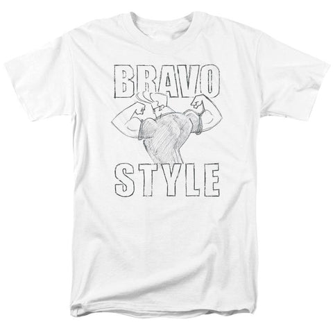 Johnny Bravo T-shirt Bravo Style regular adult classic fit graphic tee CN495