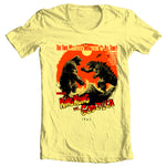 King Kong vs Godzilla: Retro 60's T-Shirt Showdown Yellow Graphic Tee