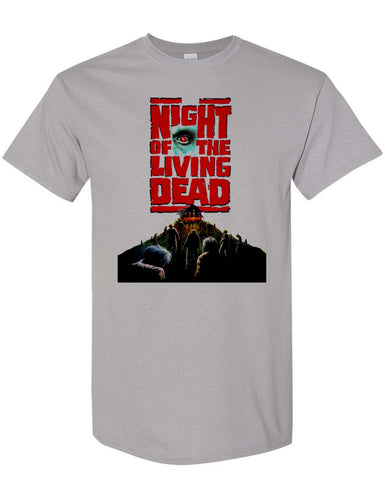 Night of the Living Dead T-shirt - Classic Horror Movie Adult Regular Fit Graphic Tee
