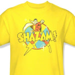 Shazam distressed T-shirt DC Comics men's cotton graphic tee Super Friends retro Justice League for sale
