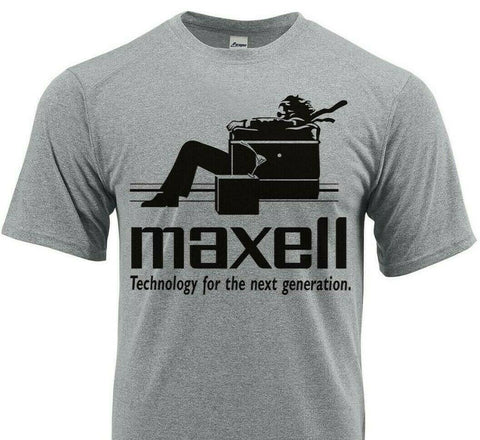 Maxell Dri Fit T-shirt moisture wick retro 70s blown away SPF graphic Sun Shirt