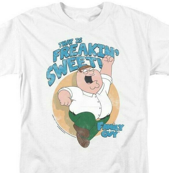 Gildan Family Guy T-Shirt Freakin Sweet Peter Griffin TV Sitcom Graphic Tee Tcf208, Women's, Size: Medium
