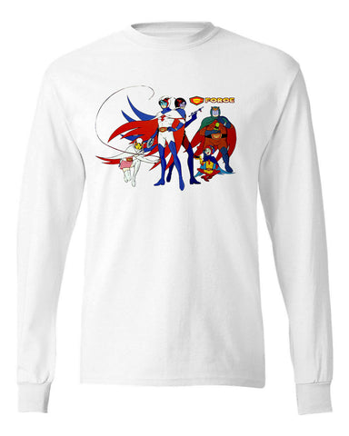 G-Force T shirt Battle of Planets long sleeve retro cartoon 100% cotton tee