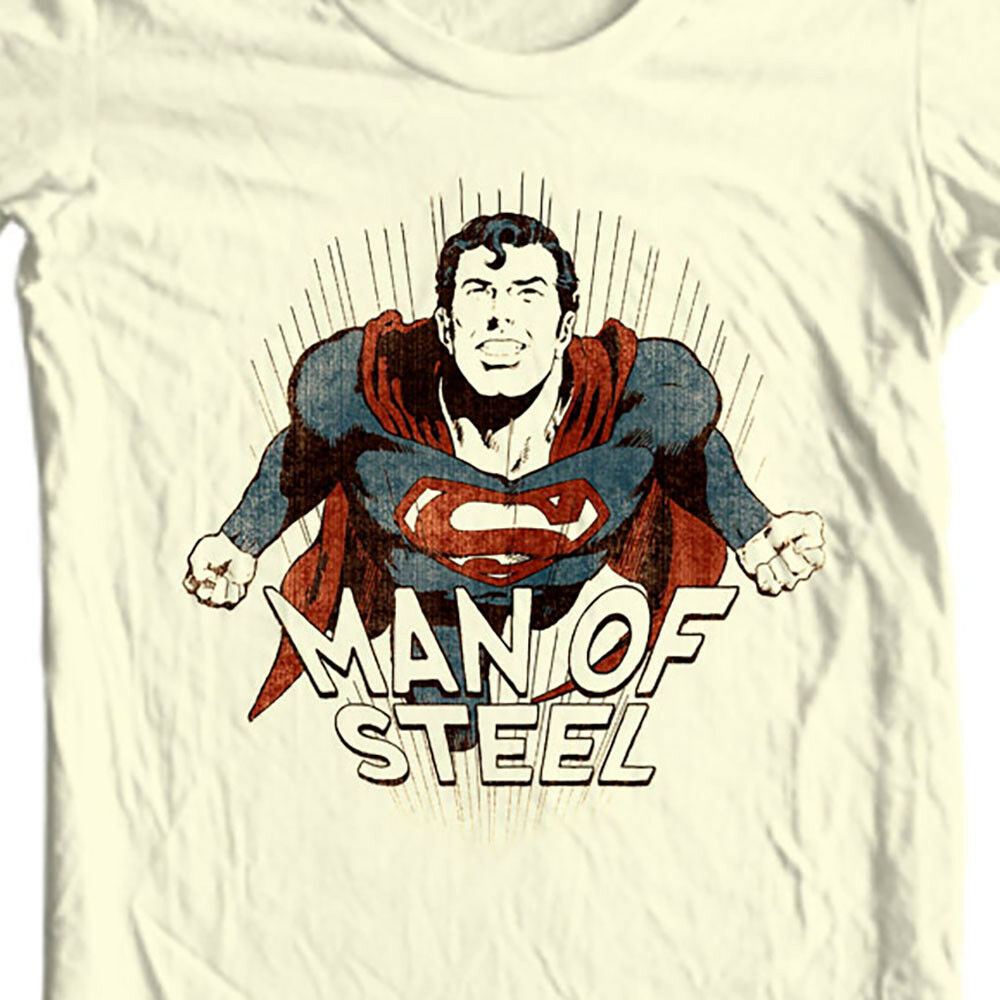 Elektriker Kig forbi Bore Man of Steel Superman T-shirt Classic Golden Age DC comics graphic tee –  B.L. Tshirts
