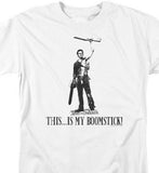 Army of Darkness This..Is My Broomstick T-shirt men's white tee MGM165