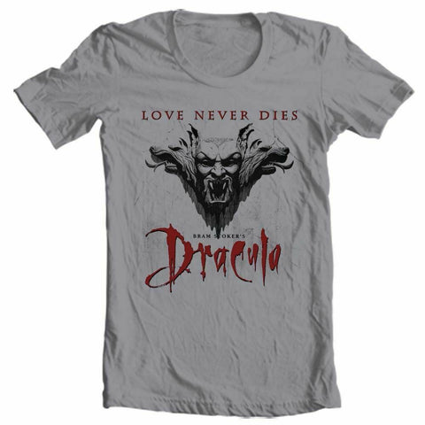 Dracula t-shirt bram stokers retro horror movie vampire cotton