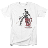 Army of Darkness T-shirt Ash men's adult regular fit graphic white tee MGM104