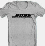 Bose T-shirt grey cotton blend graphic printed tee car audio speaker stereo tee