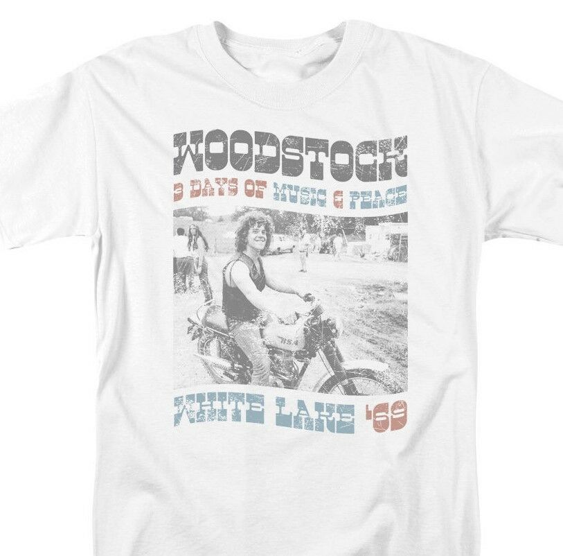 Woodstock T-shirt White Lake 1969 100% cotton graphic t – B.L. Tshirts