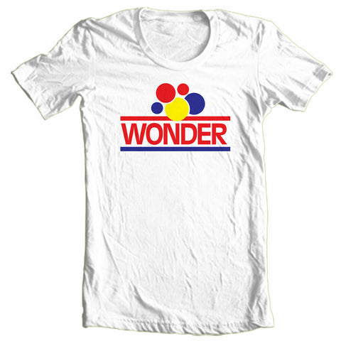 Wonder Bread T-shirt men's regular fit white cotton printed graphic tee