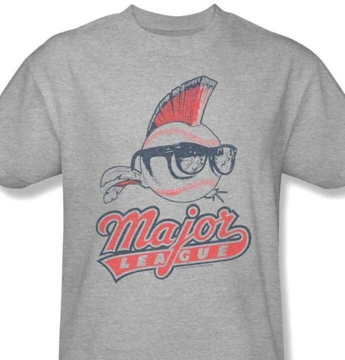 Major League T-shirt Wild Thing 90s baseball movie cotton blend grey t –  B.L. Tshirts