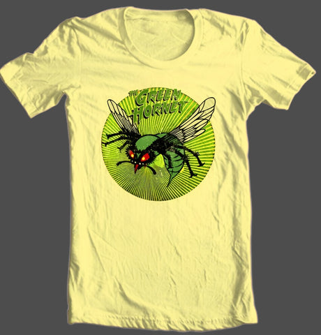 Graphic T-shirt featuring vintage Green Hornet comic book cover art. A must-have for fans of classic superhero comics. #GreenHornet #ComicBookTee #VintageTee #SuperheroFashion