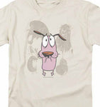 Courage The Cowardly Dog T-shirt cartoon network cotton beige graphic tee