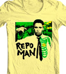 Repo Man T-shirt 80s punk design yellow adult regular fit cotton graphic tee