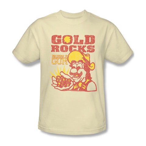 Gold Rocks T-shirt Candy regular fit beige distressed cotton graphic tee DBL115