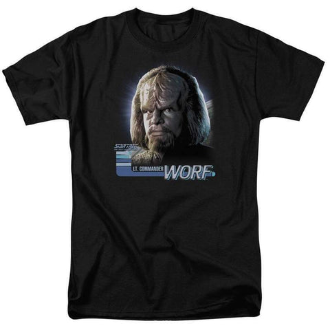 Star Trek The Next Generation Sci-Fi LT. Commander Worf graphic t-shirt 