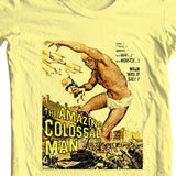Amazing Colossal Man T-shirt adult regular fit yellow cotton graphic printed tee
