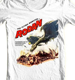 Rodan T-shirt 1956 Japanese film adult classic fit crew neck cotton white tee