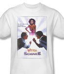 weird science movie poster design t-shirt for sale online store 1980s retro