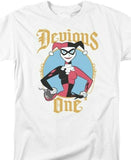 DC Comics Harley Quinn T-shirt gray cotton graphic tee shirt BM2886