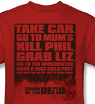 Shaun of Dead T-shirt men's red cotton graphic tee horror comedy movie 