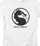 Mortal Combat X logo t-shirt regular fit adult graphic tee for sale retro video games