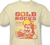 Gold Rocks T-shirt Candy regular fit beige distressed cotton graphic tee DBL115