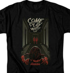 The Shining Come Play T-shirt Stephen King's classic horror movie black graphic tee shirt for sale