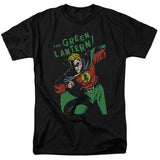 Green Lantern T-shirt retro 60s DC comic book cartoon superhero black tee DCO809