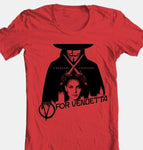 V for Vendetta red t-shirt retro comic book movie