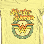 Wonder Woman yellow t-shirt logo vintage tee for sale online store