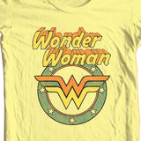 Wonder Woman yellow t-shirt logo vintage tee for sale online store