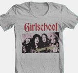 Girl School t-shirt 1980s heavy metal concert retro graphic tee