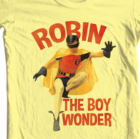 Robin The Boy Wonder T-shirt Bat-Man vintage TV show Burt Ward 100% cotton tee