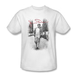 James Dean T-shirt Street Pic men's classic fit white cotton graphic tee DEA456