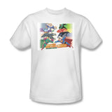 Justice League JLA T-shirt white cotton graphic tee super hero comics JLA234
