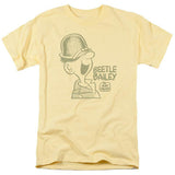 Beetle Bailey T-shirt adult regular fit yellow cotton graphic tee KSF176
