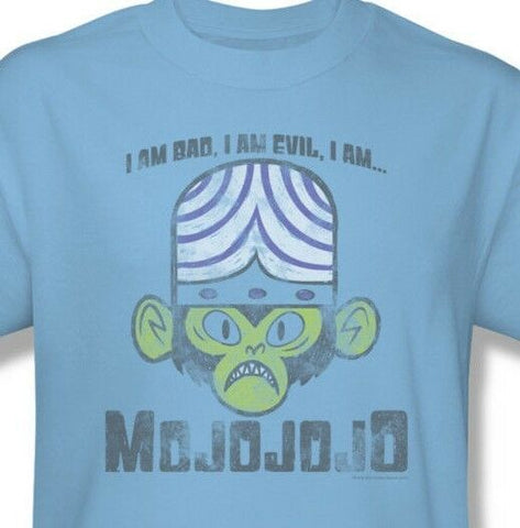 Mojojojo I am Bad Evil T-shirt Powerpuff Girls 100% cotton graphic tee cn241