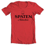 Spaten Beer T-shirt retro German beer men's regular fit cotton graphic red tee