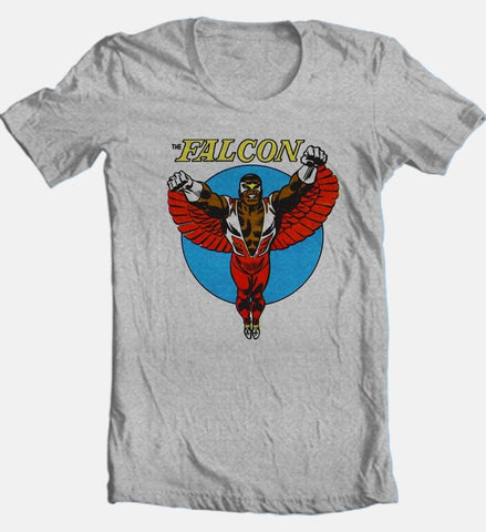 The Falcon T-shirt vintage style retro Marvel comics Bronze Age grey tee for sale online store