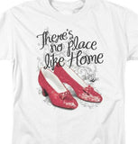 Wizard of Oz There's No place like home t-shirt Dorothy Tin Man Cowardly Lion and Scarecrow tan cotton graphic tee
