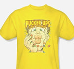 Pucker Ups T-shirt retro distressed candy logo 100% cotton graphic tee for sale