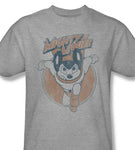 Mighty Mouse T-shirt retro design superhero cartoon heather grey tee CBS935
