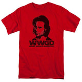 Battlestar Galactica WWGD Sci-Fi TV series graphic red adult t-shirt BSG220