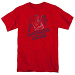 Archer T-shirt Danger Zone adult regular fit red cotton graphic tee TCF487