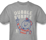 Dubble Bubble T-shirt distressed vintage style famous brands grey tee DBL105