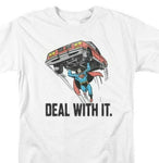 Superman T-shirt Deal With It DC comic book Batman superhero cotton tee 
